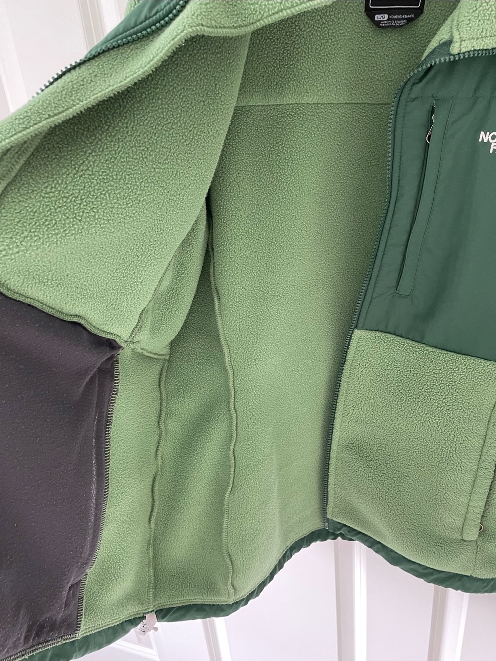 The North Face Denali Fleece Jacket Coat Green Womens Size Large - Picture 7 of 7